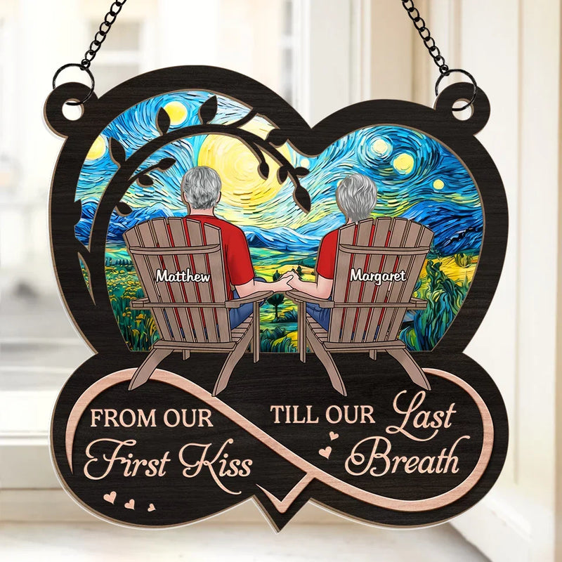 You're The Sunshine Of My Life - Couple Personalized Window Hanging Suncatcher Ornament - Gift For Husband Wife, Anniversary