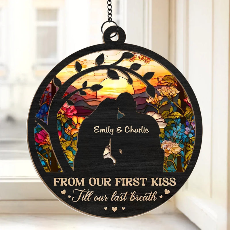 You Will Forever Be My Always - Couple Personalized Window Hanging Suncatcher - Gift For Husband Wife, Anniversary