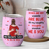 Jamais un moment ennuyeux avec toi - Verre à vin personnalisé pour couple - Cadeau pour mari et femme, anniversaire