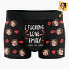 Custom Photo When You Laugh, My World Sings Along - Couple Personalized Custom Boxer Briefs, Men's Boxers - Gift For Husband Wife, Anniversary