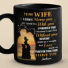 Destiny Made Us A Couple But Love Made Us Forever Together - Couple Personalized Custom Black Mug - Gift For Husband Wife, Anniversary