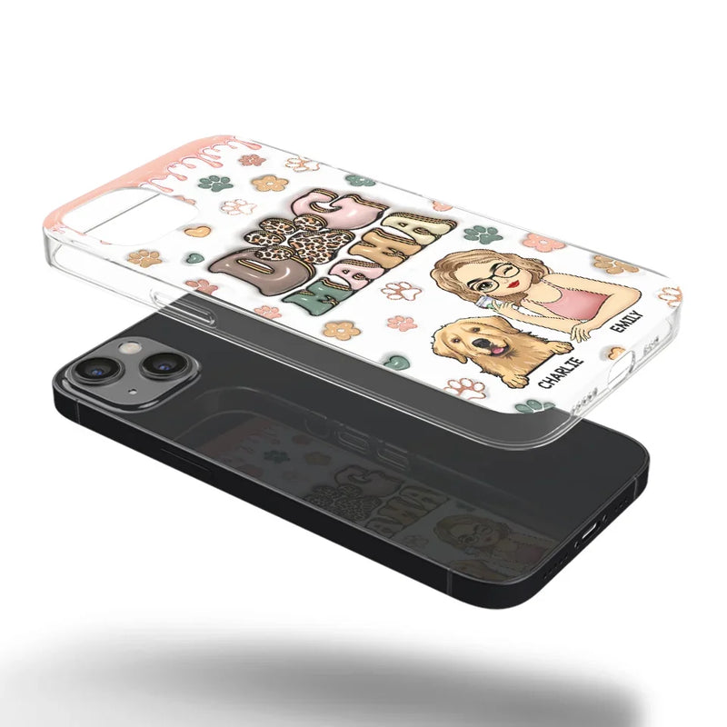 Dog Mom For Life - Dog & Cat Personalized Custom 3D Inflated Effect Printed Clear Phone Case - Gift For Dog Moms, Dog Lovers