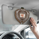 Custom Photo Always On Our Minds Forever In Our Hearts - Memorial Personalized Custom Car Visor Clip - Sympathy Gift For Family Members