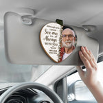 Custom Photo Deep In Our Hearts, You'll Always Stay - Memorial Personalized Custom Car Visor Clip - Sympathy Gift For Family Members