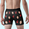 Custom Photo When I Look At You, I Am Home - Couple Personalized Custom Boxer Briefs, Men's Boxers - Gift For Husband Wife, Anniversary