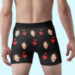 Custom Photo When I Look At You, I Am Home - Couple Personalized Custom Boxer Briefs, Men's Boxers - Gift For Husband Wife, Anniversary