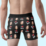 Custom Photo I Love You Always - Couple Personalized Custom Boxer Briefs, Men's Boxers - Gift For Husband Wife, Anniversary