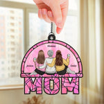 Behind Every Great Daughter Is An Amazing Mom - Family Personalized Window Hanging Suncatcher - Gift For Mom, Daughter