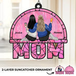 Behind Every Great Daughter Is An Amazing Mom - Family Personalized Window Hanging Suncatcher - Gift For Mom, Daughter