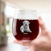 Custom Photo My Pet And Wine Make Everything Fine - Dog & Cat Personalized Custom Wine Glass - Gift For Pet Owners, Pet Lovers