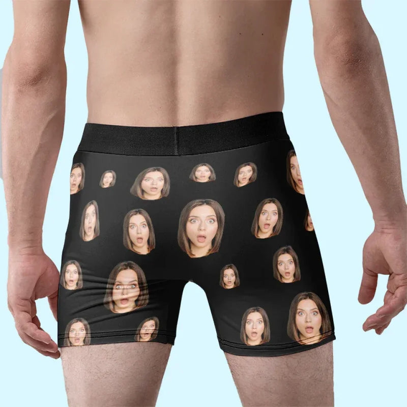 Custom Photo I Need You And I Want You - Couple Personalized Custom Boxer Briefs, Men's Boxers - Gift For Husband Wife, Anniversary