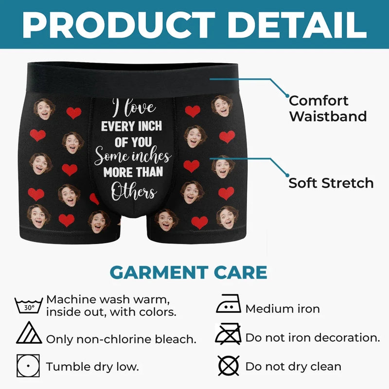 Custom Photo I Love You For Your Personality - Couple Personalized Custom Boxer Briefs, Men's Boxers - Gift For Husband Wife, Anniversary
