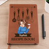 The Best Meals Are Made With Grandma’s Touch - Family Personalized Custom Leather Journal - Gift For Mom, Grandma