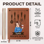 The Best Meals Are Made With Grandma’s Touch - Family Personalized Custom Leather Journal - Gift For Mom, Grandma