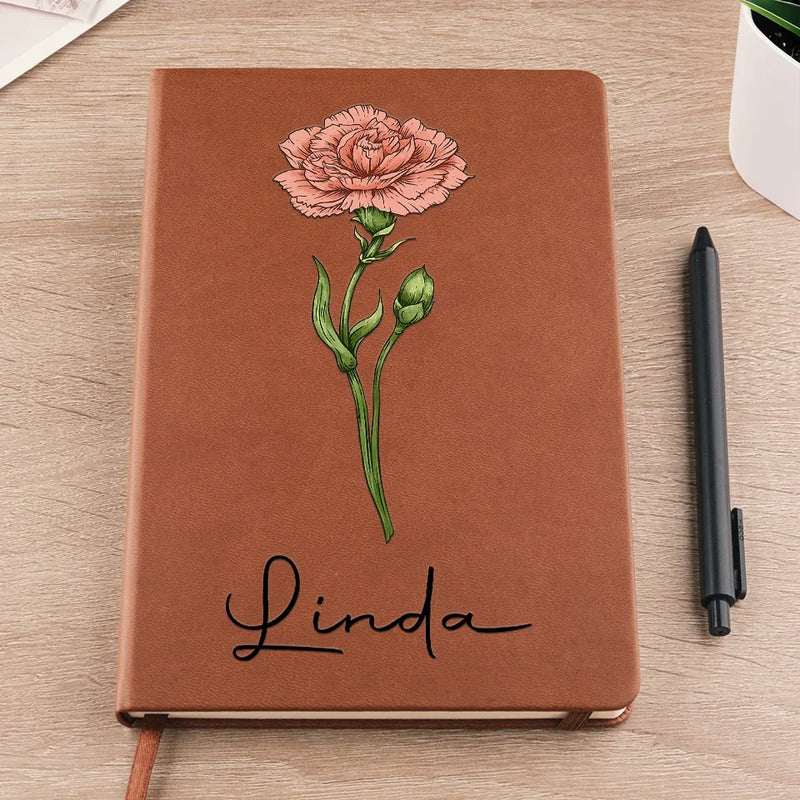 Best Friends Are The Petals Of Life’s Beauty - Bestie Personalized Custom Leather Journal - Gift For Best Friends, BFF, Sisters
