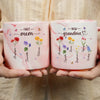 First Mom, Now Grandma - Family Personalized Custom Marble Mug - Gift For Mom, Grandma