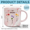 First Mom, Now Grandma - Family Personalized Custom Marble Mug - Gift For Mom, Grandma