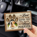 Custom Photo Your Paws Left Tracks On My Heart - Memorial Personalized Custom Car Visor Clip - Sympathy Gift For Pet Owners, Pet Lovers