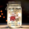Maman, tu es tout pour moi - Lampe personnalisée en pot Mason pour famille - Cadeau pour maman et fille