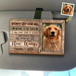 Custom Photo Forever Loved, Now Flying High With Angel Wings - Memorial Personalized Custom Car Visor Clip - Sympathy Gift For Pet Owners, Pet Lovers