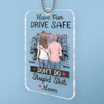 Stay Safe, Have Fun On The Road - Family Personalized Custom Car Ornament - Acrylic Custom Shaped - Gift For Daughter, Son