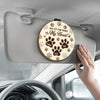 You Left Paw Prints On My Heart - Memorial Personalized Custom Car Visor Clip - Sympathy Gift For Pet Owners, Pet Lovers