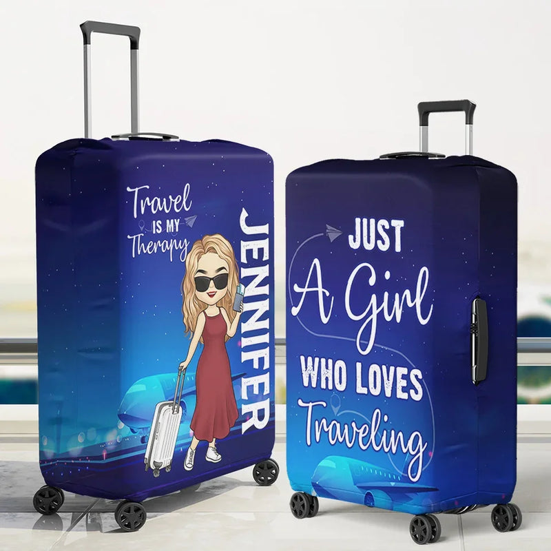 Travel Far Enough, You Meet Yourself - Travel Personalized Custom Luggage Cover - Summer Vacation Gift, Gift For Adventure Travel Lovers