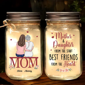 Tu n'es pas seulement notre maman, tu es notre monde - Lampe personnalisée en pot Mason pour famille - Cadeau pour maman et fille
