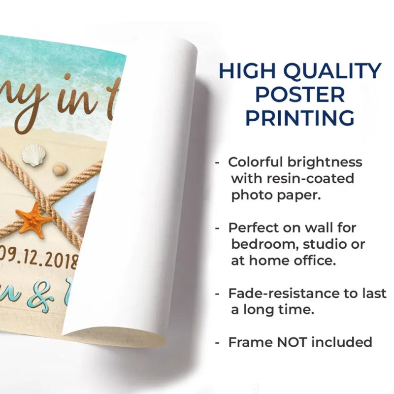 Custom Photo So Many In The Sea Yet I Found You - Couple Personalized Custom Horizontal Poster - Gift For Husband Wife, Anniversary