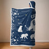 A Grandma’s Love Is A Bear Hug For The Soul - Family Personalized Custom Snuggle Blanket, Hoodie Blanket - Gift For Mom, Grandma