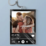 Custom Photo Give Me Your Forever - Couple Personalized Custom Shaped Acrylic Keychain - Gift For Husband, Wife, Couple