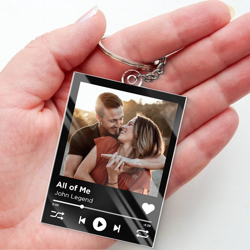 Custom Photo Give Me Your Forever - Couple Personalized Custom Shaped Acrylic Keychain - Gift For Husband, Wife, Couple
