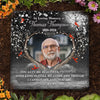 Photo personnalisée « Vous serez toujours avec nous en esprit » - Pierre commémorative carrée personnalisée - Cadeau de condoléances pour les membres de la famille