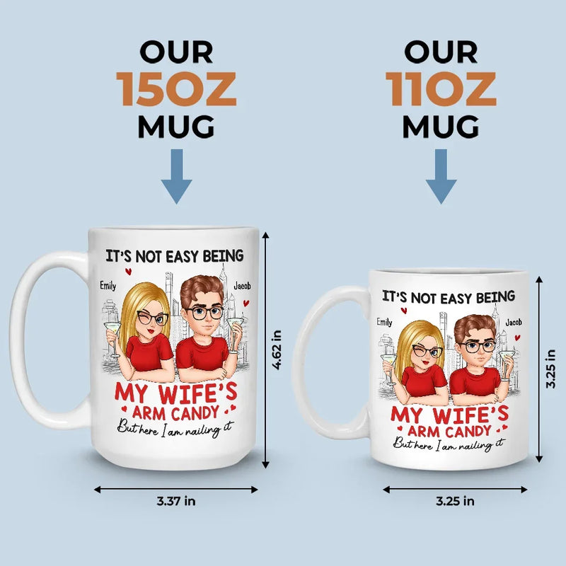 You Make My Heart Happy - Couple Personalized Custom Mug - Gift For Husband Wife, Anniversary