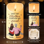 We Carry Your Love In Our Hearts Every Day - Family Personalized Custom LED Candle - Gift For Mom, Daughter