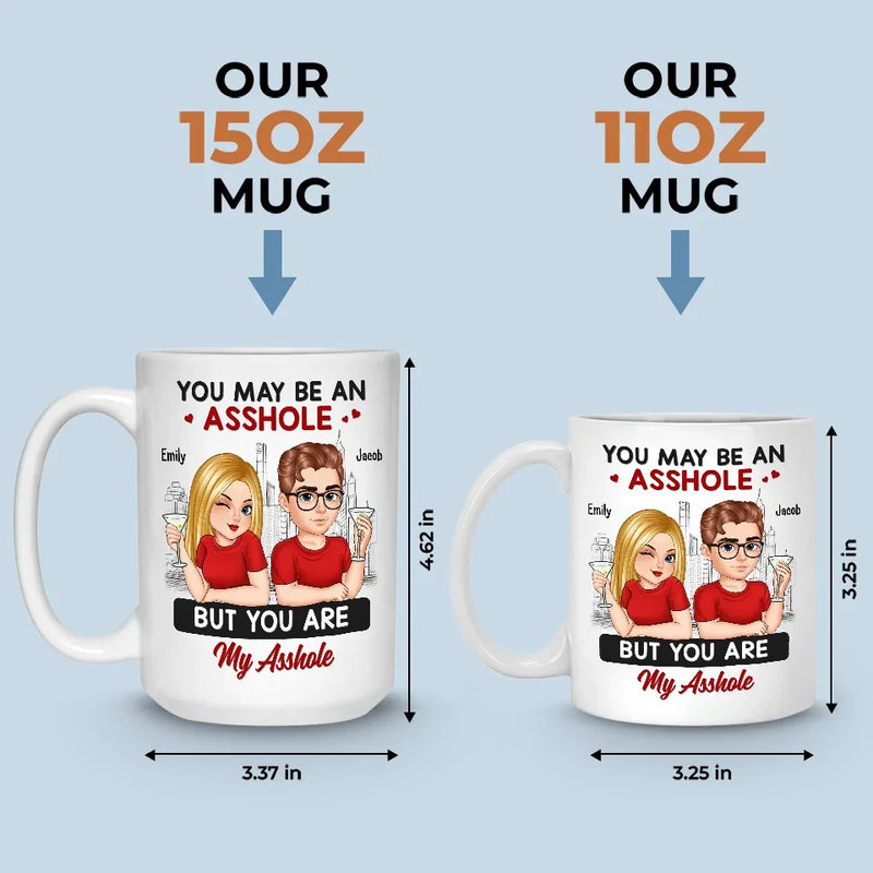 Home Is Wherever I'm With You - Couple Personalized Custom Mug - Gift For Husband Wife, Anniversary
