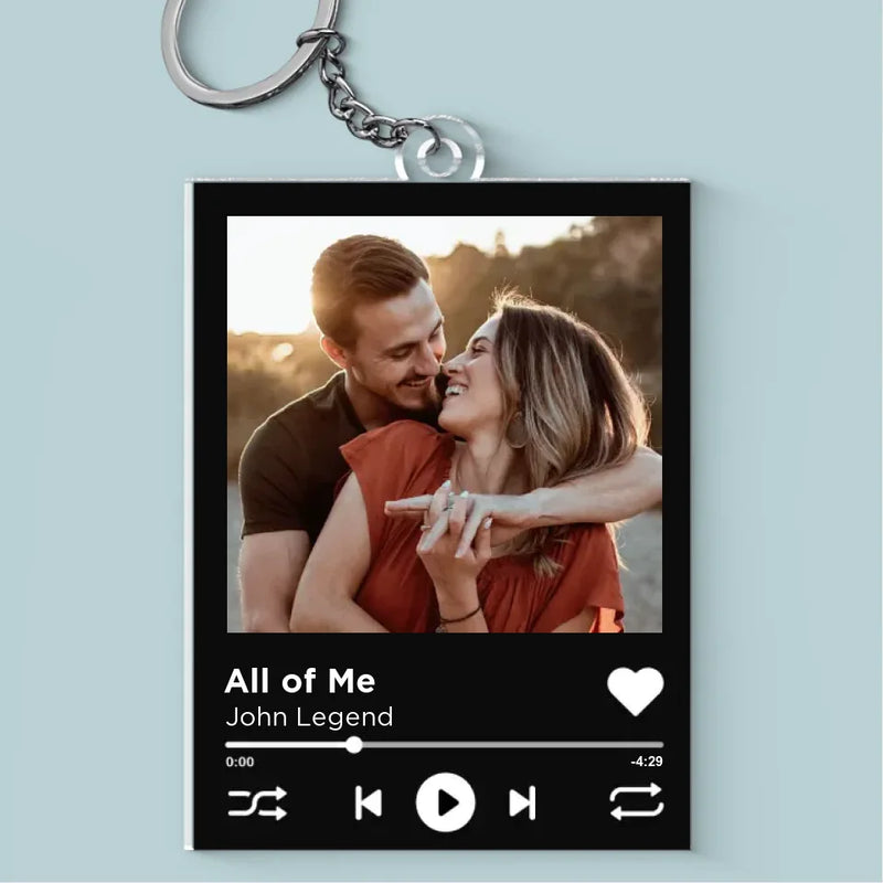 Custom Photo Give Me Your Forever - Couple Personalized Custom Shaped Acrylic Keychain - Gift For Husband, Wife, Couple