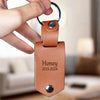 Custom Photo Friends Live Forever In The Memories We Keep - Memorial Personalized Custom Engraved Leather Keychain - Sympathy Gift For Pet Owners, Pet Lovers