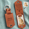 Custom Photo Once By Side Forever In Heart - Memorial Personalized Custom Engraved Leather Keychain - Sympathy Gift For Pet Owners, Pet Lovers