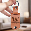 Every Day Is Better With You By My Side - Couple Personalized Custom Engraved Leather Keychain - Gift For Husband Wife, Anniversary