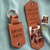 Custom Photo Love Starts With You - Couple Personalized Custom Engraved Leather Keychain - Gift For Husband Wife, Anniversary