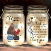 L'amour d'une mère pour sa fille est sans limites - Lampe personnalisée en pot Mason pour famille - Cadeau pour maman et fille