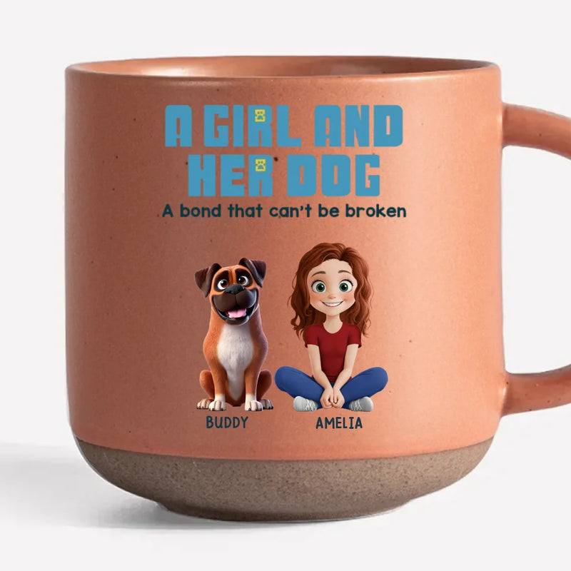 A Bond That Can't Be Broken - Dog Personalized Custom Printed Pottery Mug - Gift For Pet Owners, Pet Lovers