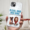 A Girl And Her Dogs - Dog Personalized Custom Clear Phone Case - Gift For Pet Owners, Pet Lovers