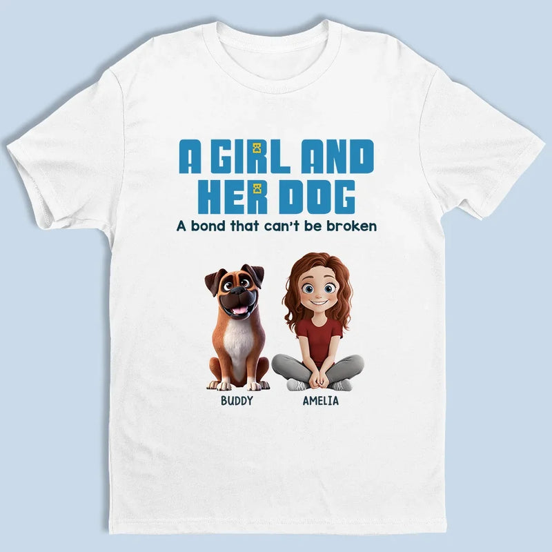 The Bond Between A Girl And Her Dogs Is Life’s Greatest Gift - Dog Personalized Custom Unisex T-shirt, Premium T-shirt, Hoodie - Gift For Dog Lovers, Daughters