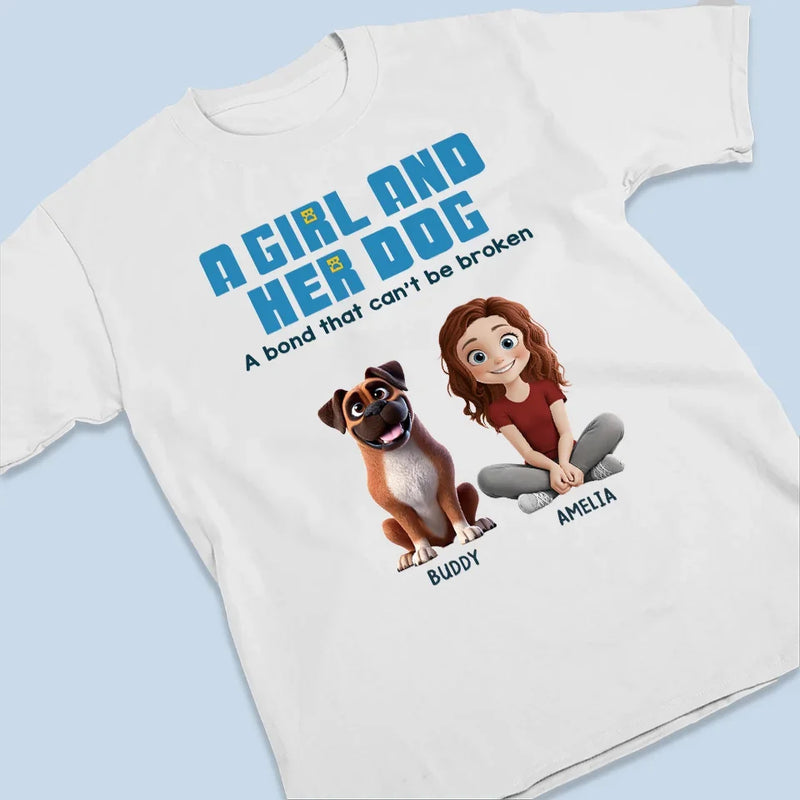 The Bond Between A Girl And Her Dogs Is Life’s Greatest Gift - Dog Personalized Custom Unisex T-shirt, Premium T-shirt, Hoodie - Gift For Dog Lovers, Daughters