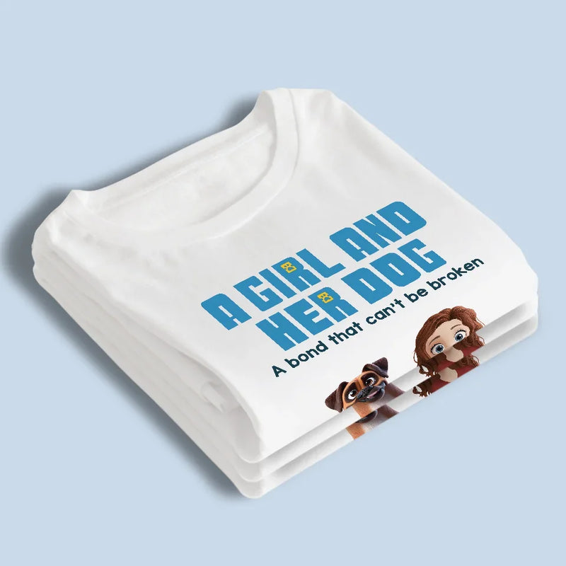 The Bond Between A Girl And Her Dogs Is Life’s Greatest Gift - Dog Personalized Custom Unisex T-shirt, Premium T-shirt, Hoodie - Gift For Dog Lovers, Daughters