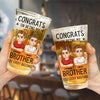 Congrats On Being My Brother - Family Personalized Custom Beer Glass - Gift For Family Members