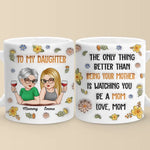 In Her Smile, I See My Own Heart Reflected - Family Personalized Custom 3D Inflated Effect Printed Mug - Gift For Daughter