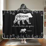 Love Grows Best In Family Gardens - Family Personalized Custom Snuggle Blanket, Hoodie Blanket - Gift For Mom, Grandma